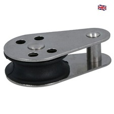 Pulley Block with Fixed Pin 26mm Diameter  Stainless Steel Nylon Wheel  Marine