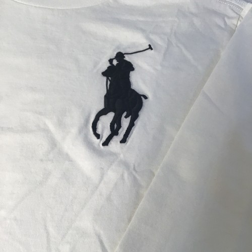 Polo Ralph Lauren Shirt Crew Neck Sz XL (18-20) Youth Pony Long Sleeve White - Picture 5 of 8