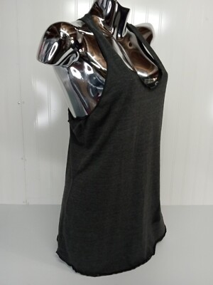 The North Face Womens Tank Sz L Dark Gray Racerback Flash Dry Workout Top