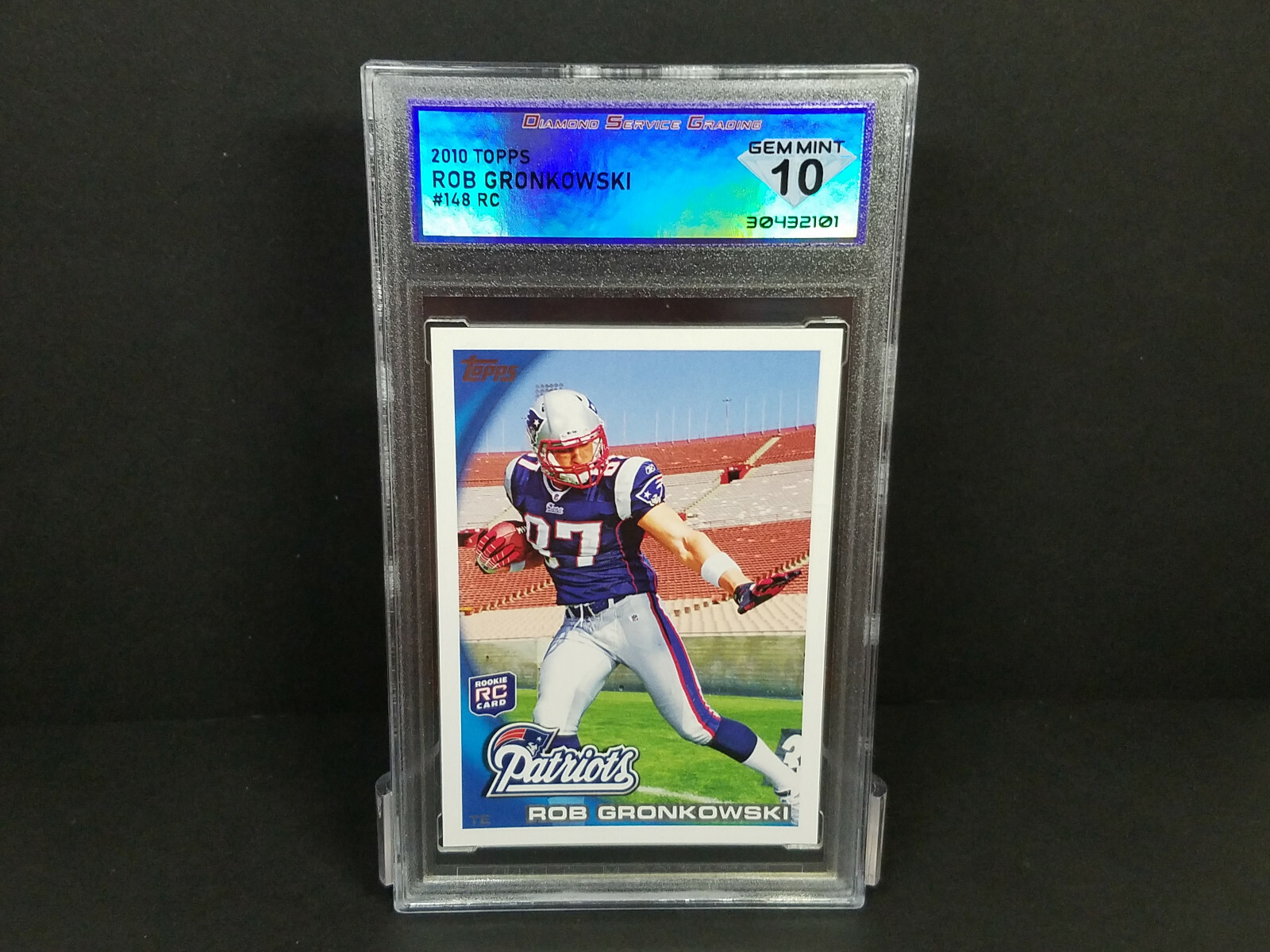 2010 Topps #148 Rob Gronkowski, Patriots (RC) - Rookie DSG Gem Mint 10 - NICE!!