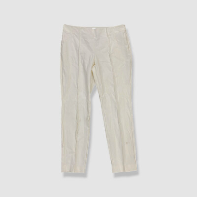Lafayette 148 Women's White Acclaimed Stretch Gramercy Pants Size 14