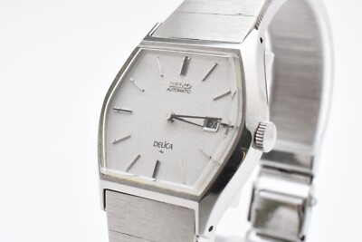 NEAR MINT】 SEIKO 2415-7040 Delika Manual Winding Vintage Silver