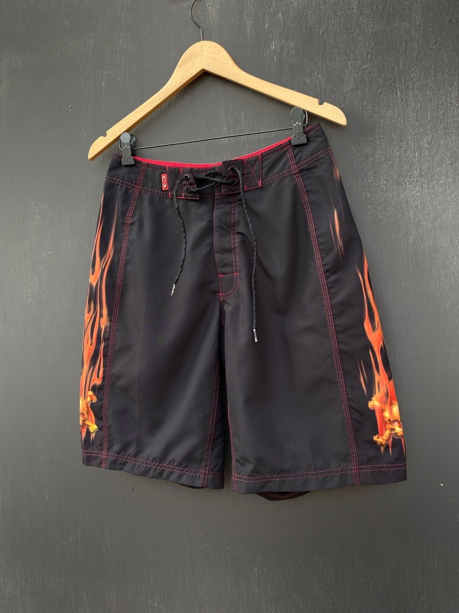 Oakley Vintage Flame skull Swim shorts size 28 | eBay