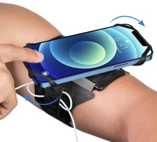 Universal 360° Rotation Sports Armband Phone Mount Fits Smartphones 4" - 6.5"