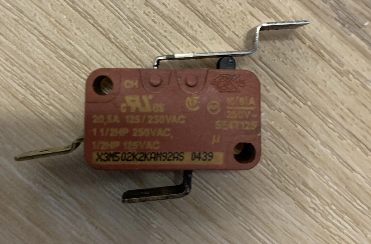 Palux Mikroschalter C36ZP Für Spülmaschinen (271500, 335, 336, GsP-500) – 16A 250V, Rollenhebel, Lötanschluss, 1CO Schaltkontakt