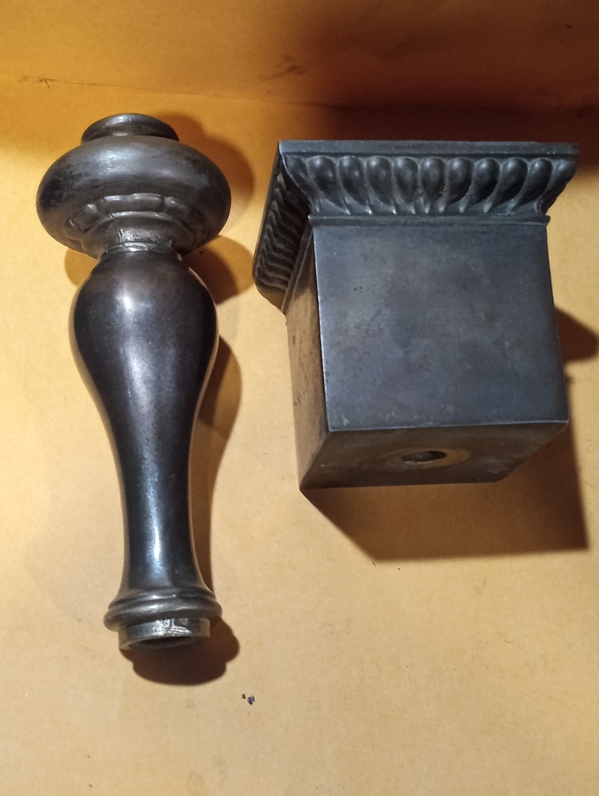 Vintage Table Lamp PartsMetal Lamp Base & SpacerHeavy Cast MetalMCM