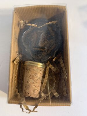 Mud Pie Rustic Cast Iron Initial L  Wine Cork Bottle Stopper Monogram~NIB Gift