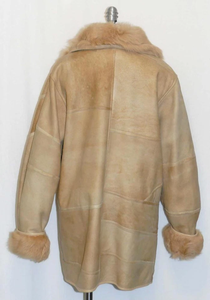 РЕАЛЬНЫЙ ~ FOX меха и кожи ~ коричневый женщин немецкий зимнее платье куртка над пальто 16 L - Изображение 3 из 4