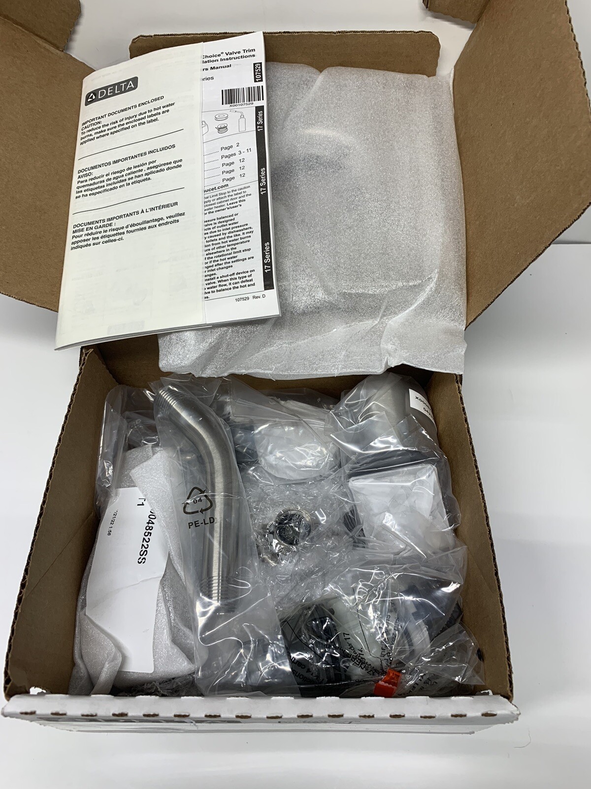 Delta Dryden 17 Series Shower Trim Kit in Stainless T17251SS eBay