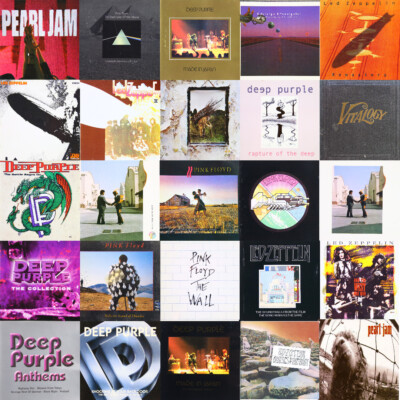Music Songs Musik Cds Alben Maxis Led Zeppelin Deep Purple Pearl Jam Pink Floyd