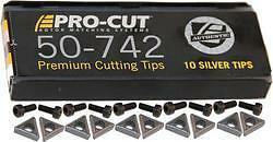 Genuine Pro-Cut Brake Lathe Branded 50-742 Cutting Tips - 10 Silver Tips - OEM - Zdjęcie 2 z 2