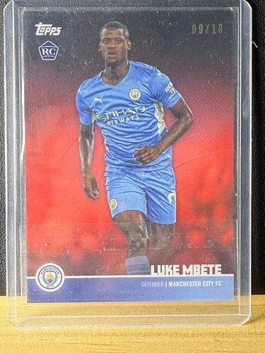 Topps Manchester City Team Set 2022 Football Card Luke Mbete Rookie Card RC #10