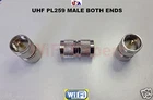 UHF PL-259 Male to Male Coupler RF Barell Adapter Connector for SO-239 Plugs