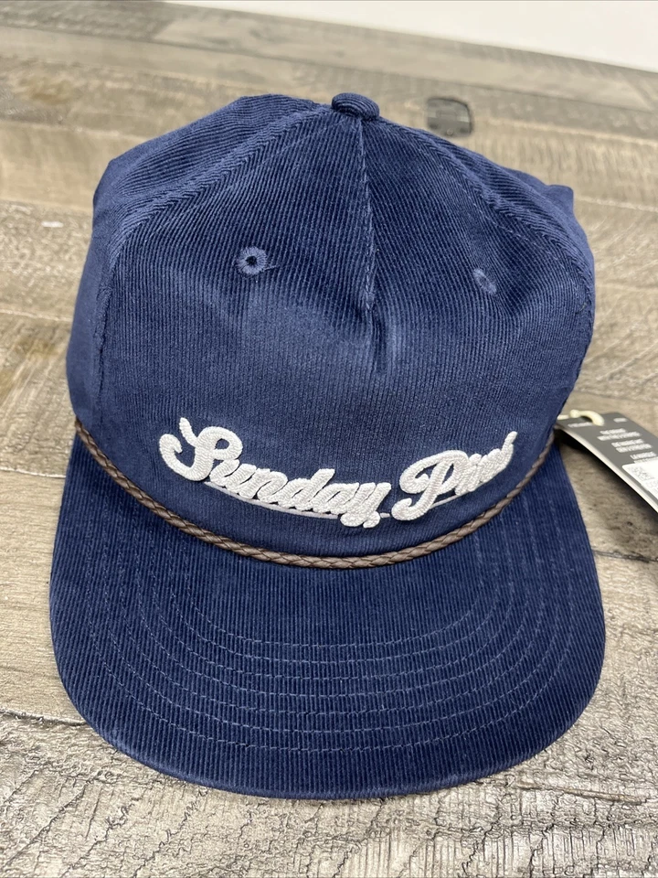 Adidas Sunday Pins Sombrero Azul Marino Golf Cuero con Cordones Correa Pana Gorra Nuevo con Etiquetas Foto 3 de 4