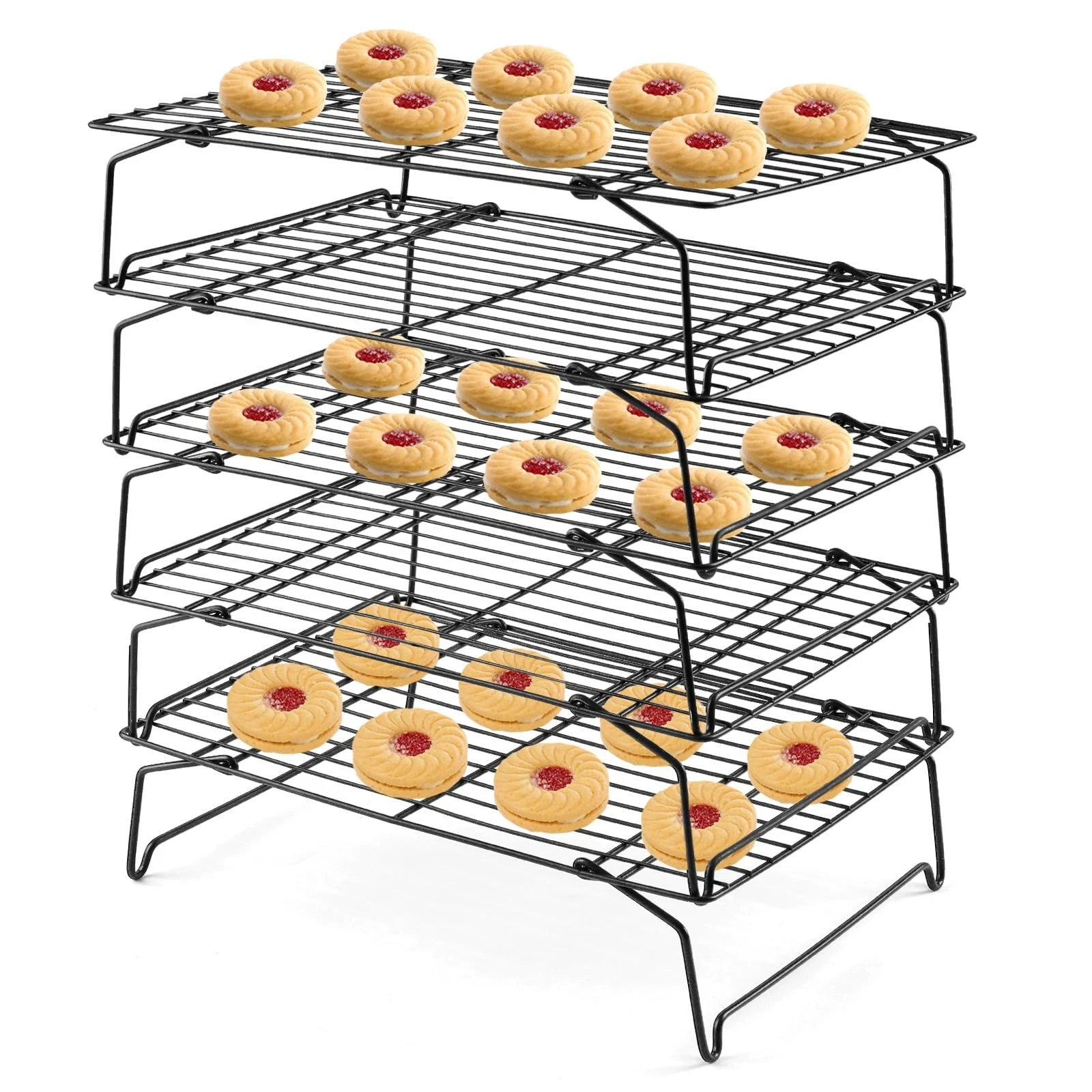 5-Tier Stackable Cooling Rack, Stainless Steel Baking Cooking Racks for Cooli...
Opens in a new wind