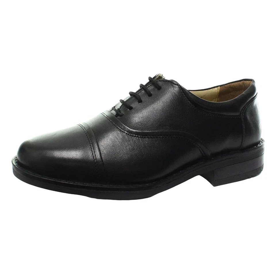 Roamers Zapatos de piel suave Oxford Capped Modelo Flexi Blind Eye (DF753) - Imagen 3 de 3
