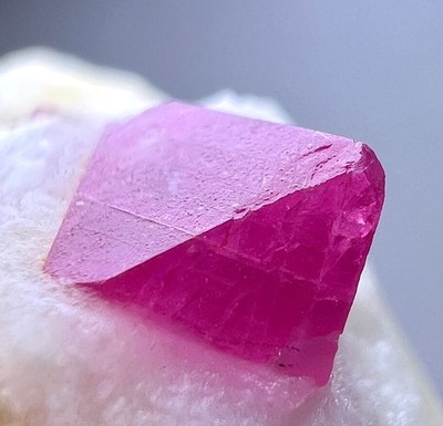46 CT. Cute Pyramid Shape Full Terminated Ruby Crystal On Matrix - Jagdalek, AFG