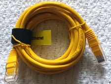 Comcast Xfinity CAT5e Ethernet Patch Cord Yellow 7 FT 24 AWG Vericom U/UTP NWOB