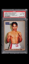 1999 WORLD BOXING MAGAZINE-HAND CUT #143 MANNY PACQUIAO PSA 8 ROOKIE RC