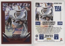 2015 Score Rookie Red Zone Signatures /20 Ereck Flowers #365 Rookie Auto RC