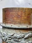 ANTIQUE INDUSTRIAL WALLPAPER ROLLER  STENCIL WOOD/METAL  PRINTING PRESS CYLINDER — photo 5
