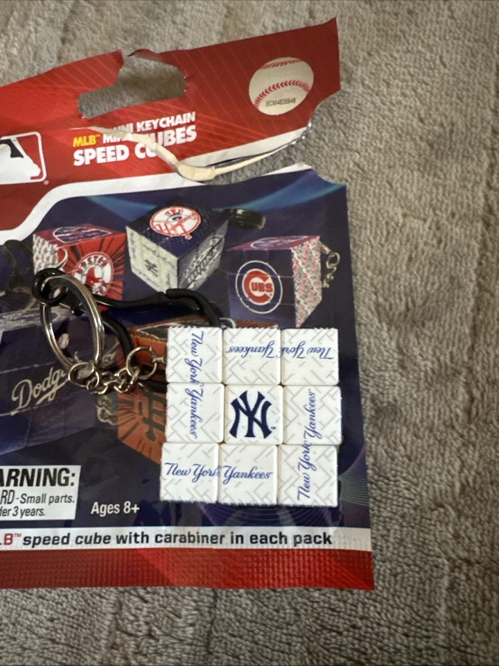 2025 MLB Baseball Mini Keychain Speed Cubes New York Yankees Bronx - Image 4 of 4