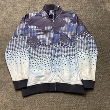 Ecko Unltd Jacket Mens L Multicolor Cotton All Over Logo Print Hip Hop Full Zip