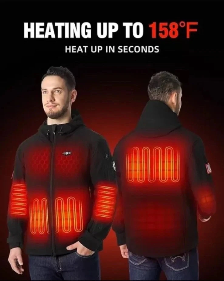 Wasoto - Black Heated & Hooded Zip Up Jacket - Adult Small - Brand New - Heated!
Opens in a new wind