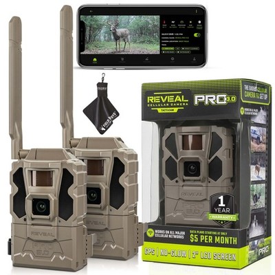 TACTACAM Reveal Pro 3.0 Cellular Trail Camera - Multi-Cellular Network, GPS,...