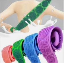 Silicone Body Back Scrubber Double Side Bathing Brush For Skin Deep Cleaning