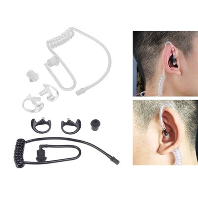 Spring Earphone Coil Acoustic Air Tube Earplug For Two-Way Radio Earpiece