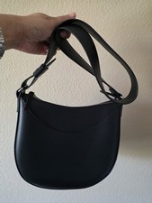 UNIQLO Leather Touch One Handle Bag Black Used in Japan 26cm Width