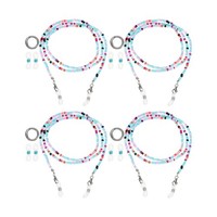 4Er-Set Modische Brillenketten FüR Damen, Blau/Orange