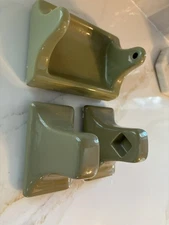 Vintage Toilet Paper Holder Towel Bar Set Pistachio Olive Green 70s Retro Mcm