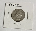 1962-D 25C Washington Quarter 90% Silver XF to AU USA 25 cents Denver