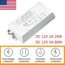 Transformer Power Supply LED Driver Adapter Universal AC 110V to DC 12V 24W/60W