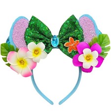 Mouse Ears Headband, Colorful Flower Headband for Adult Women