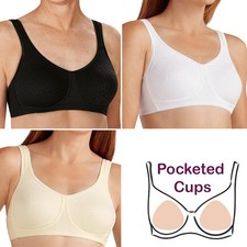 Amoena Mona Mastectomy Pocketed Post Surgery Non-wired Soft Bra