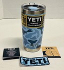 New 2025 Yeti Blue Camo Camouflage Rambler 20 Oz Tumbler In Hand Limited Edition
