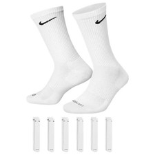 NIKE Dri-FIT Everyday Training 6-Pack Crew Socks Large 8-12 White