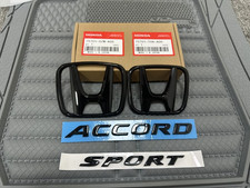 4pc For 2018-2022 Accord Honda Sedan 4dr Sport Front Grill Trunk Emblem Badge