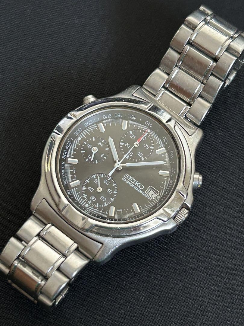 Seiko Black Chronograph Watch Now Available
