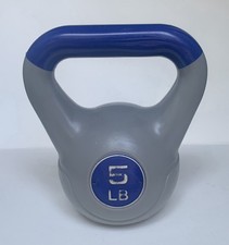 5lb Kettlebell - Plastic Blue  Gray Preowned