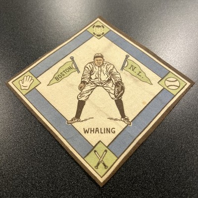 1914 B18 Blankets Bert Whaling BOSTON BRAVES Pennant Tobacco White Infield