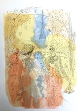 Anthony Gross 1950 The Forsyte Saga colour lithograph