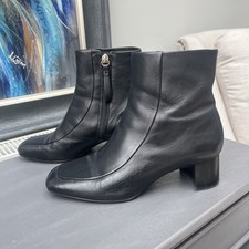 Hobbs London Womens Leather Heeled Ankle Boots Black Size UK 5 EU 38 High Heels