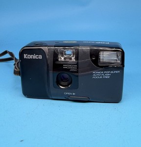 Konica Pop super 35mm Point & Shoot Film Camera, Grey - Tested