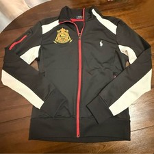 Polo Ralph Lauren Youth Small Jacket Track Full Zip Equestrian Crest 3