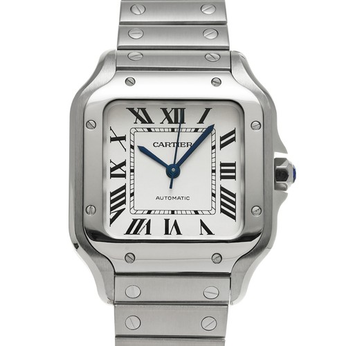 CARTIER Santos de Cartier MM WSSA0029 Silver WATCH 734023