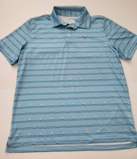 Boys Vineyard Vines On the Go Sankaty Polo size XL 18 blue sailboats